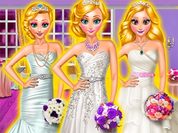 Blonde Princesses Wedding Day